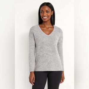Calvin Klein Jeans Gray Textured V-Neck Sweater – Size L